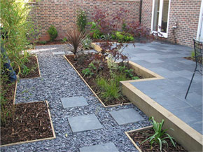 Laying Slate Chippings for Maintenance Free Garden, Slate Chips, Slate