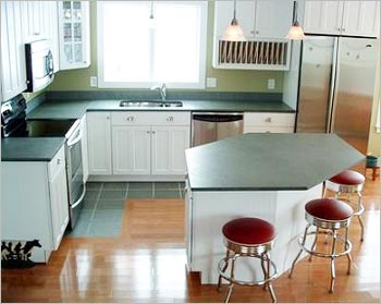 Modern Slate Slab Kitchen Countertop