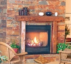 Slate Stone Fireplace